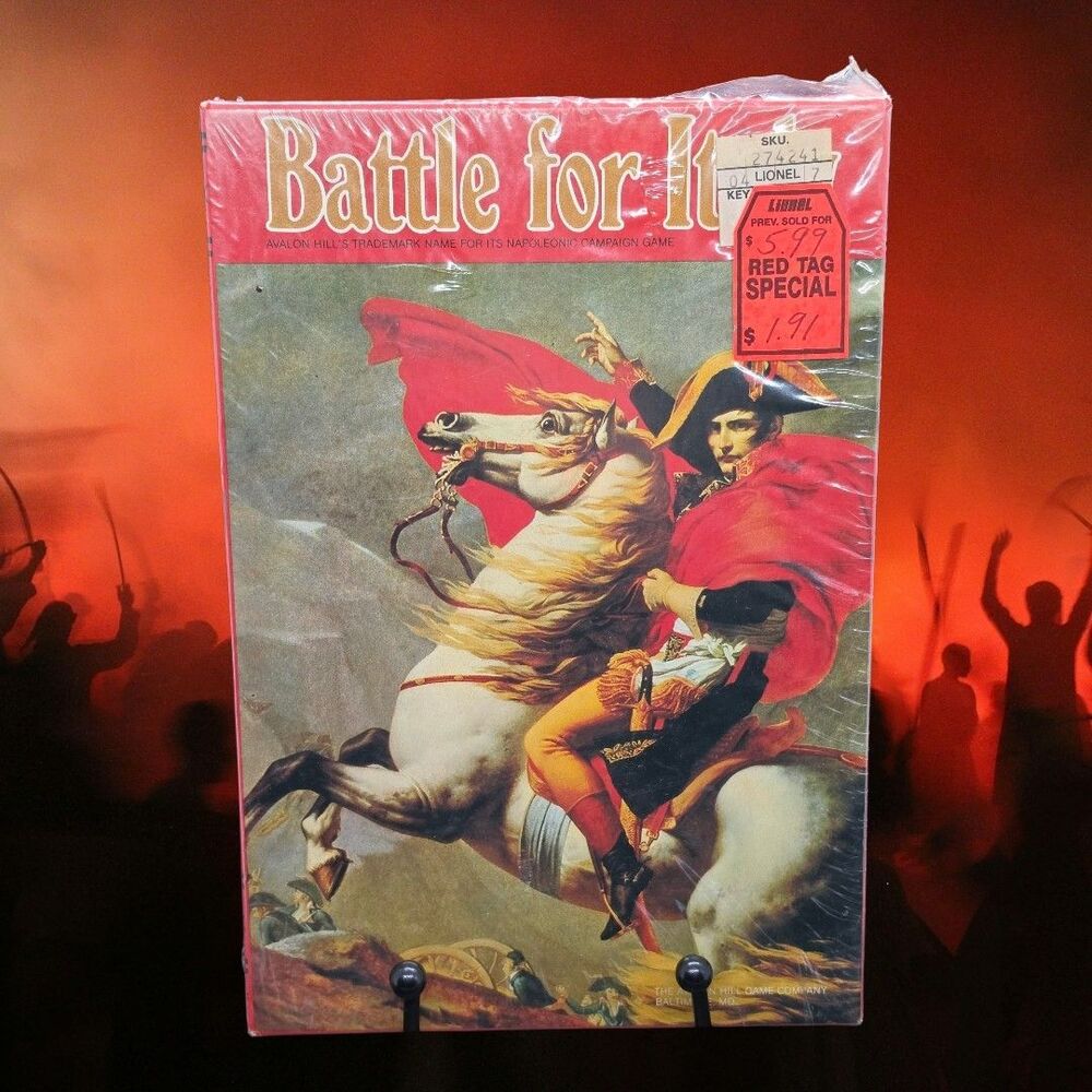 Vtg 1983 Avalon Hill Battle For Italy Napoleon Campaign Game NEW* Rip In Plastic